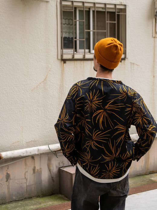 ANACHRONORM FIREWORKS SHIRT CARDIGAN / Black