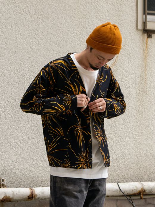ANACHRONORM FIREWORKS SHIRT CARDIGAN / Black