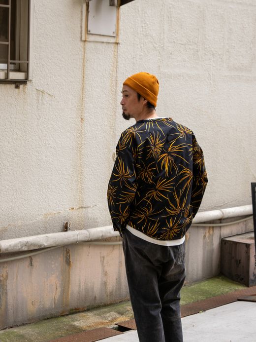 ANACHRONORM FIREWORKS SHIRT CARDIGAN / Black