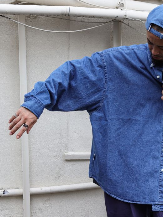 S.F.C SFC DENIM SHIRTS / Indigo blue