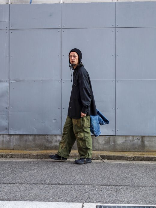S.F.C SUMMER WOOL SHIRT / Black