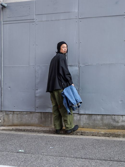 S.F.C SUMMER WOOL SHIRT / Black