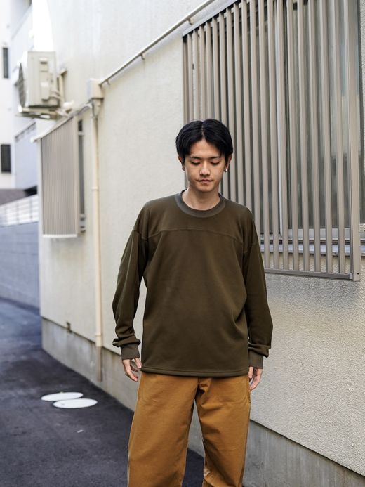 Audience ボンバーヒート裏起毛 サイドスリット フットボール スウェット / 3colors