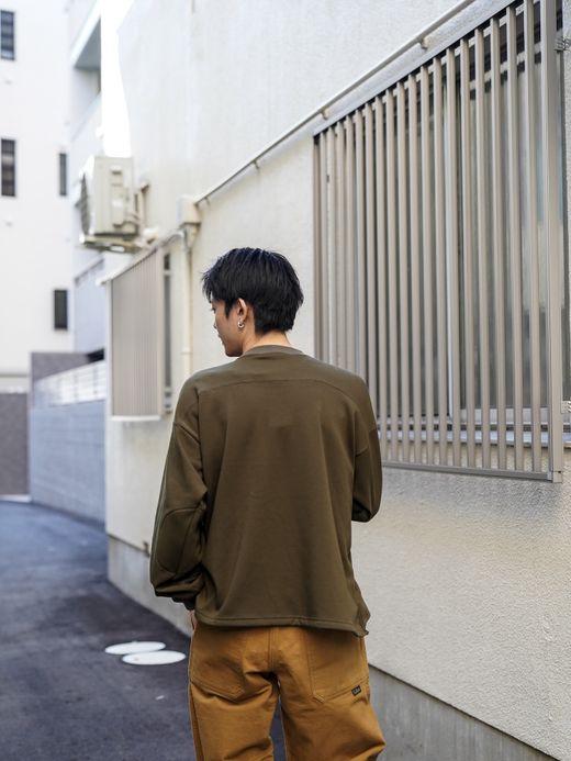 Audience ボンバーヒート裏起毛 サイドスリット フットボール スウェット / 3colors