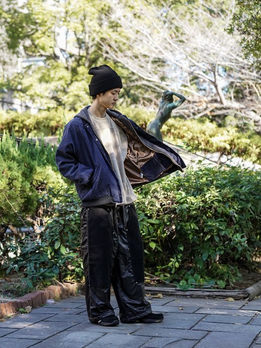 Audience ボンバーヒート裏起毛 サイドスリット フットボール スウェット / 3colors