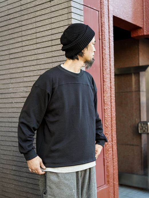 Audience ボンバーヒート裏起毛 サイドスリット フットボール スウェット / 3colors