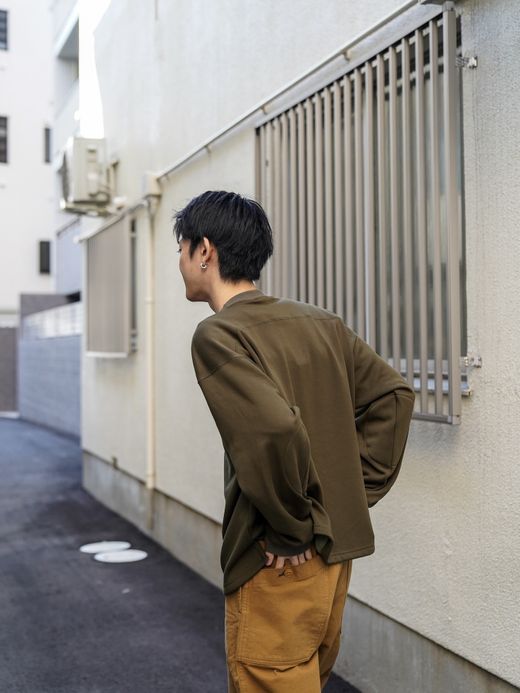 Audience ボンバーヒート裏起毛 サイドスリット フットボール スウェット / 3colors