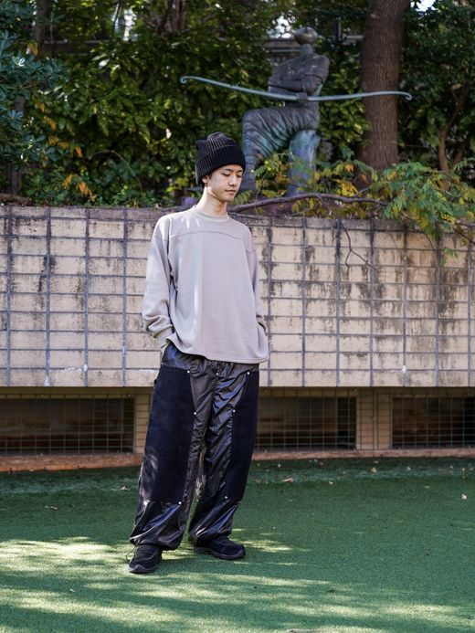 Audience ボンバーヒート裏起毛 サイドスリット フットボール スウェット / 3colors