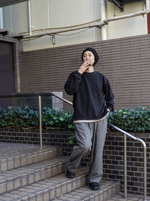 Audience ボンバーヒート裏起毛 サイドスリット フットボール スウェット / 3colors