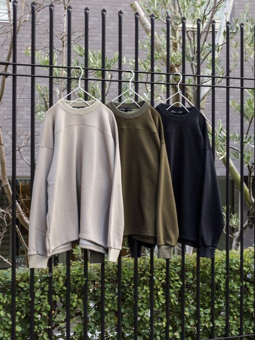 Audience ボンバーヒート裏起毛 サイドスリット フットボール スウェット / 3colors