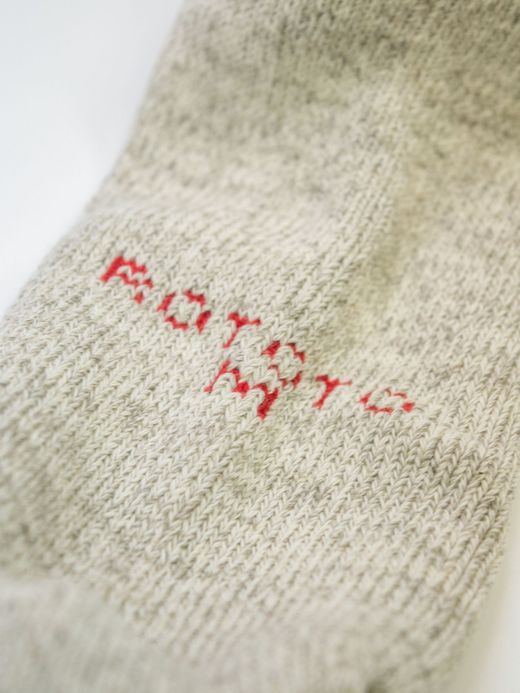 ROTOTO ORGANIC DAILY 3 PACK ANKLE SOCKS / Ecru/gray