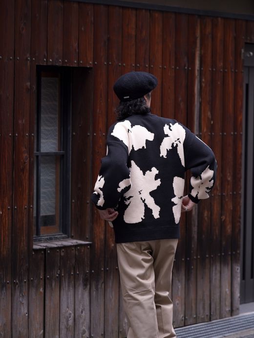 AMBERGLEAM BICOLOR HALF ZIP SWEATER / 2colors