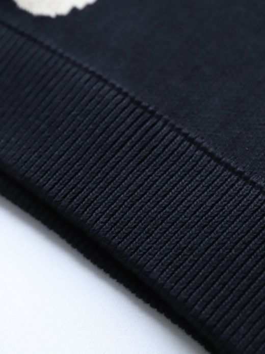 AMBERGLEAM BICOLOR HALF ZIP SWEATER / 2colors