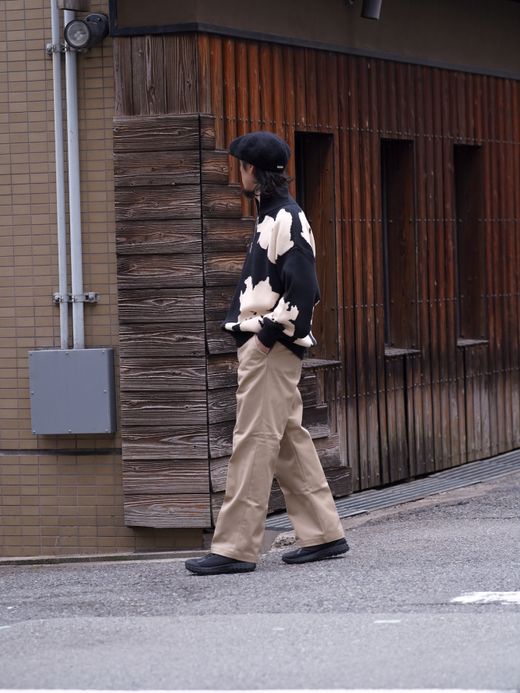 AMBERGLEAM BICOLOR HALF ZIP SWEATER / 2colors