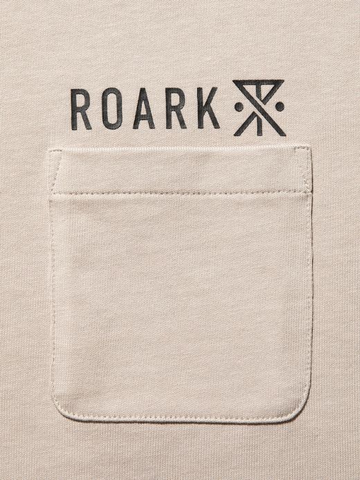 ROARK REVIVAL "LOGO" 9.3oz H/W POCKET TEE / Beige
