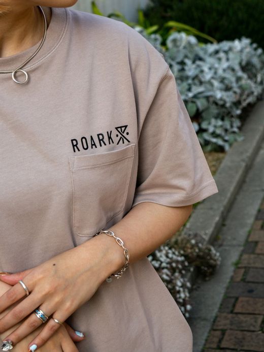 ROARK REVIVAL "LOGO" 9.3oz H/W POCKET TEE / Beige