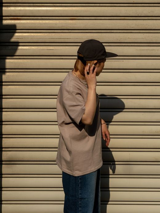 ROARK REVIVAL "LOGO" 9.3oz H/W POCKET TEE / Beige