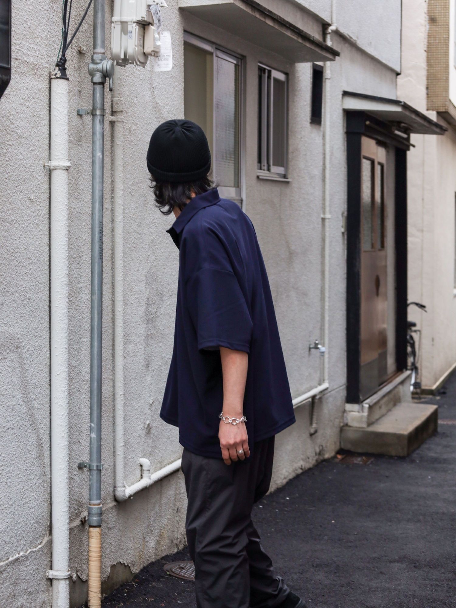 S.F.C BIG RUGGER SHIRT / Navy | FLATBUSH（フラットブッシュ