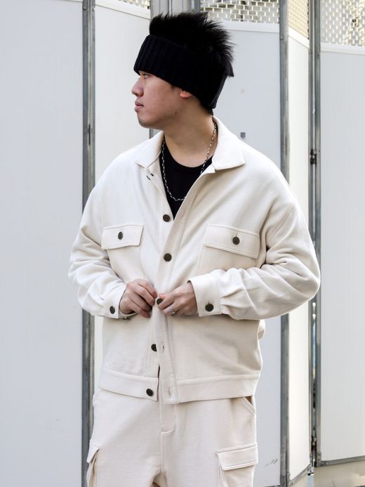 AMBERGLEAM SWEAT TRACKER JACKET / Vanilla