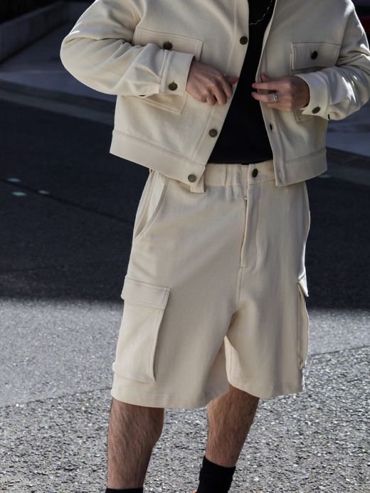 AMBERGLEAM SWEAT TRACKER JACKET / Vanilla