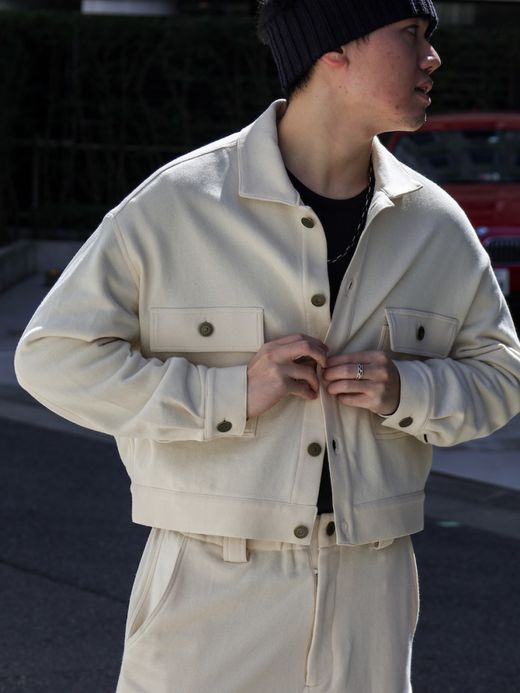 AMBERGLEAM SWEAT TRACKER JACKET / Vanilla