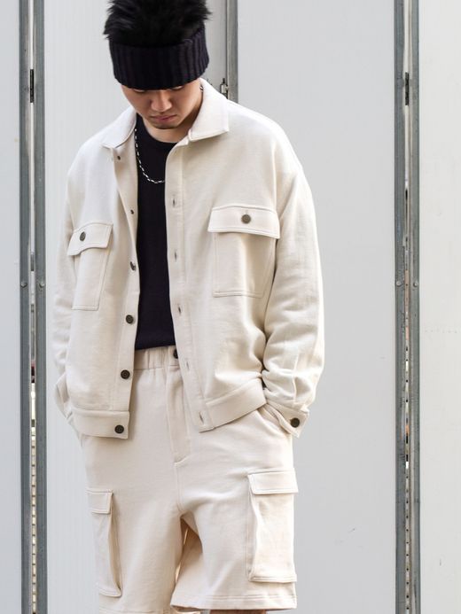 AMBERGLEAM SWEAT TRACKER JACKET / Vanilla