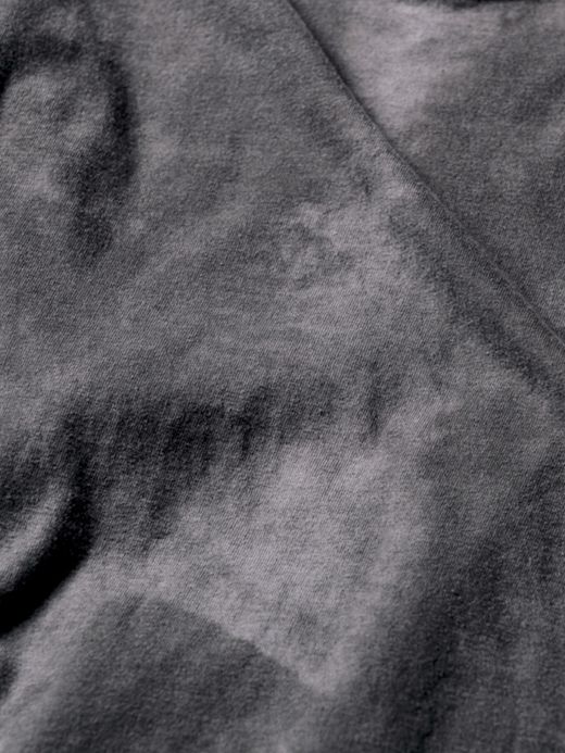 ANACHRONORM BLACK UNEVEN DYEING EMB L/S T SHIRT / Black