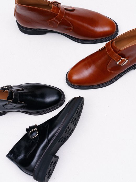 AMBERGLEAM LEATHER TAP SHOES / Camel