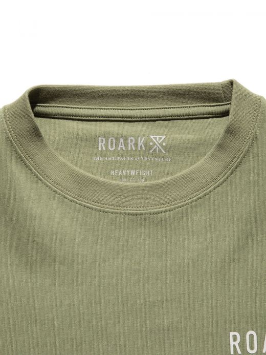 ROARK REVIVAL "LOGO" 9.3oz H/W POCKET TEE / Army