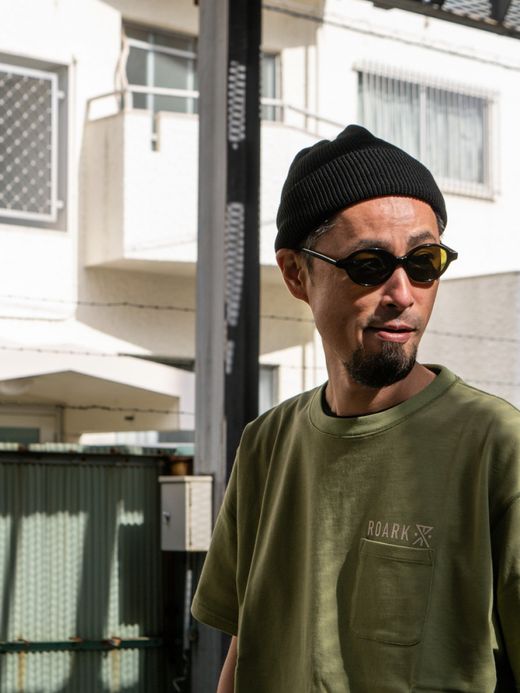 ROARK REVIVAL "LOGO" 9.3oz H/W POCKET TEE / Army