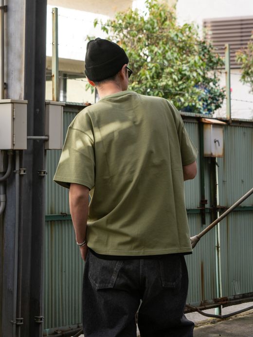 ROARK REVIVAL "LOGO" 9.3oz H/W POCKET TEE / Army