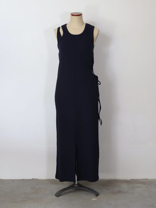 AMBERGLEAM STRETCH RIB ART DRESS / 4colors