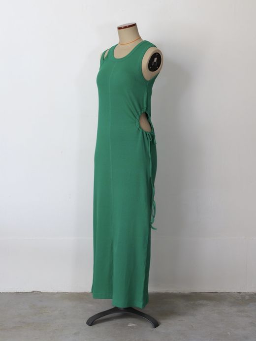 AMBERGLEAM STRETCH RIB ART DRESS / 4colors