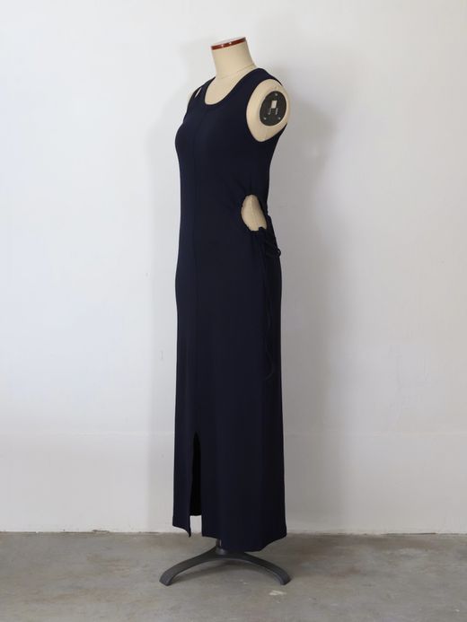 AMBERGLEAM STRETCH RIB ART DRESS / 4colors