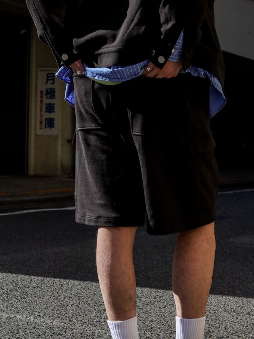 AMBERGLEAM SWEAT HALF PANTS / Charcoal