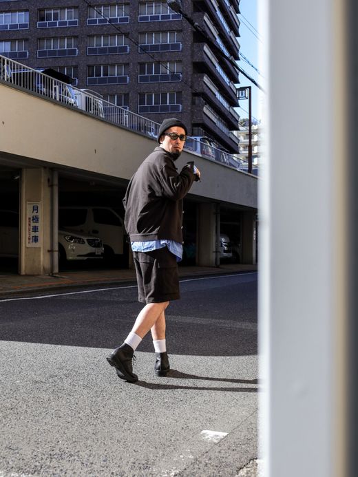 AMBERGLEAM SWEAT HALF PANTS / Charcoal