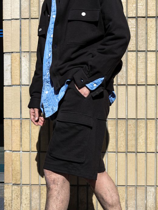 AMBERGLEAM SWEAT HALF PANTS / Charcoal