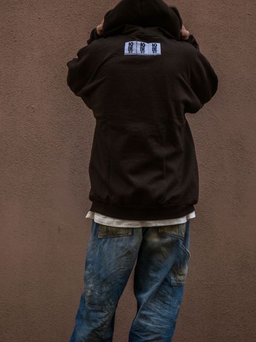 TENBOX SCULL ZIP HOODIE / Brown
