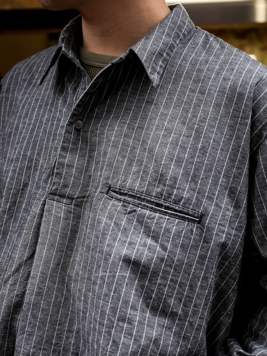 ANACHRONORM PULLOVER LONG SHIRTS / Charcoal