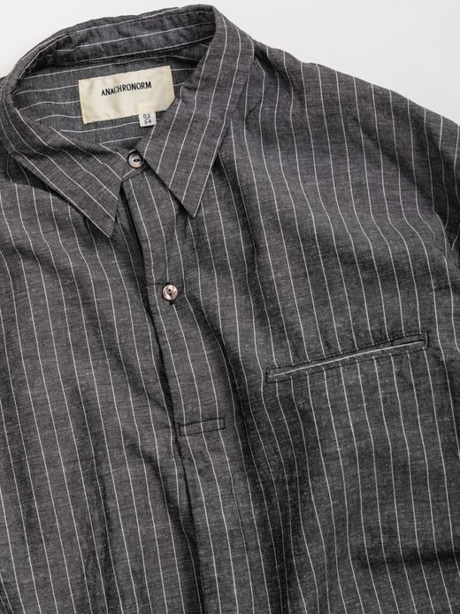 ANACHRONORM PULLOVER LONG SHIRTS / Charcoal