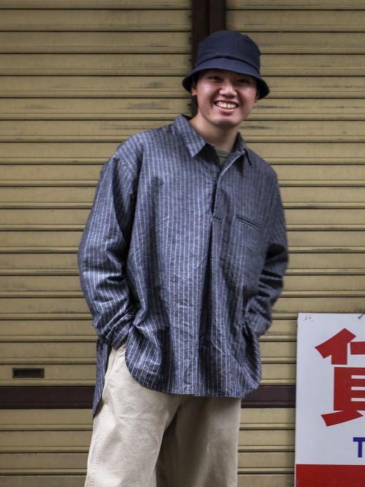 ANACHRONORM PULLOVER LONG SHIRTS / Charcoal