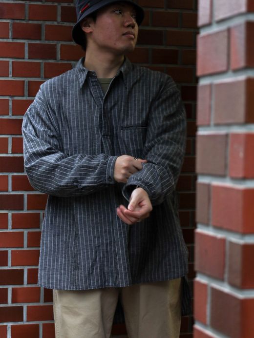 ANACHRONORM PULLOVER LONG SHIRTS / Charcoal