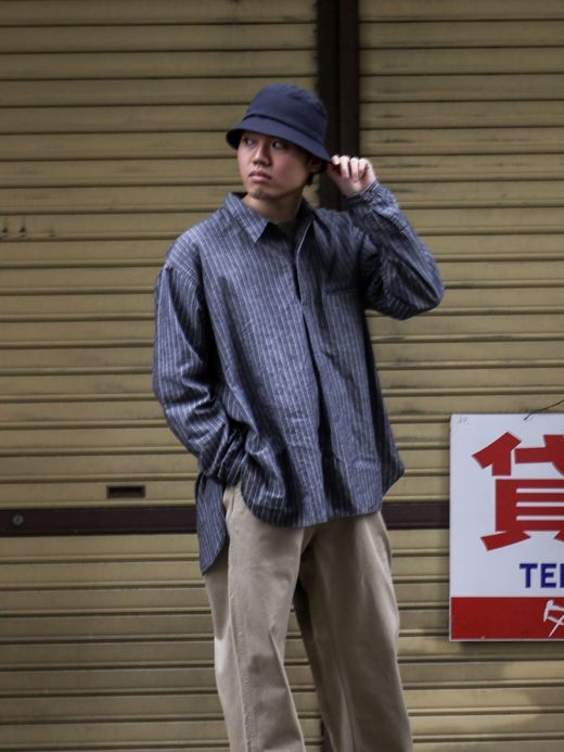 ANACHRONORM PULLOVER LONG SHIRTS / Charcoal