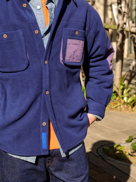 THE UNION FLEECE HUNTER SHIRTS / Navy
