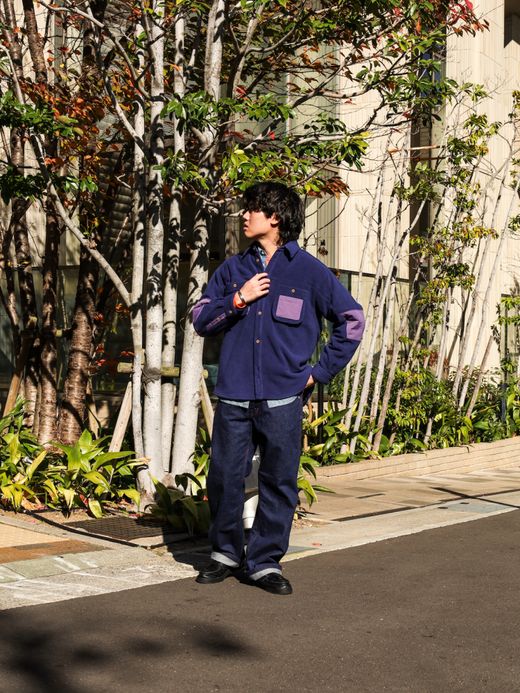 THE UNION FLEECE HUNTER SHIRTS / Navy