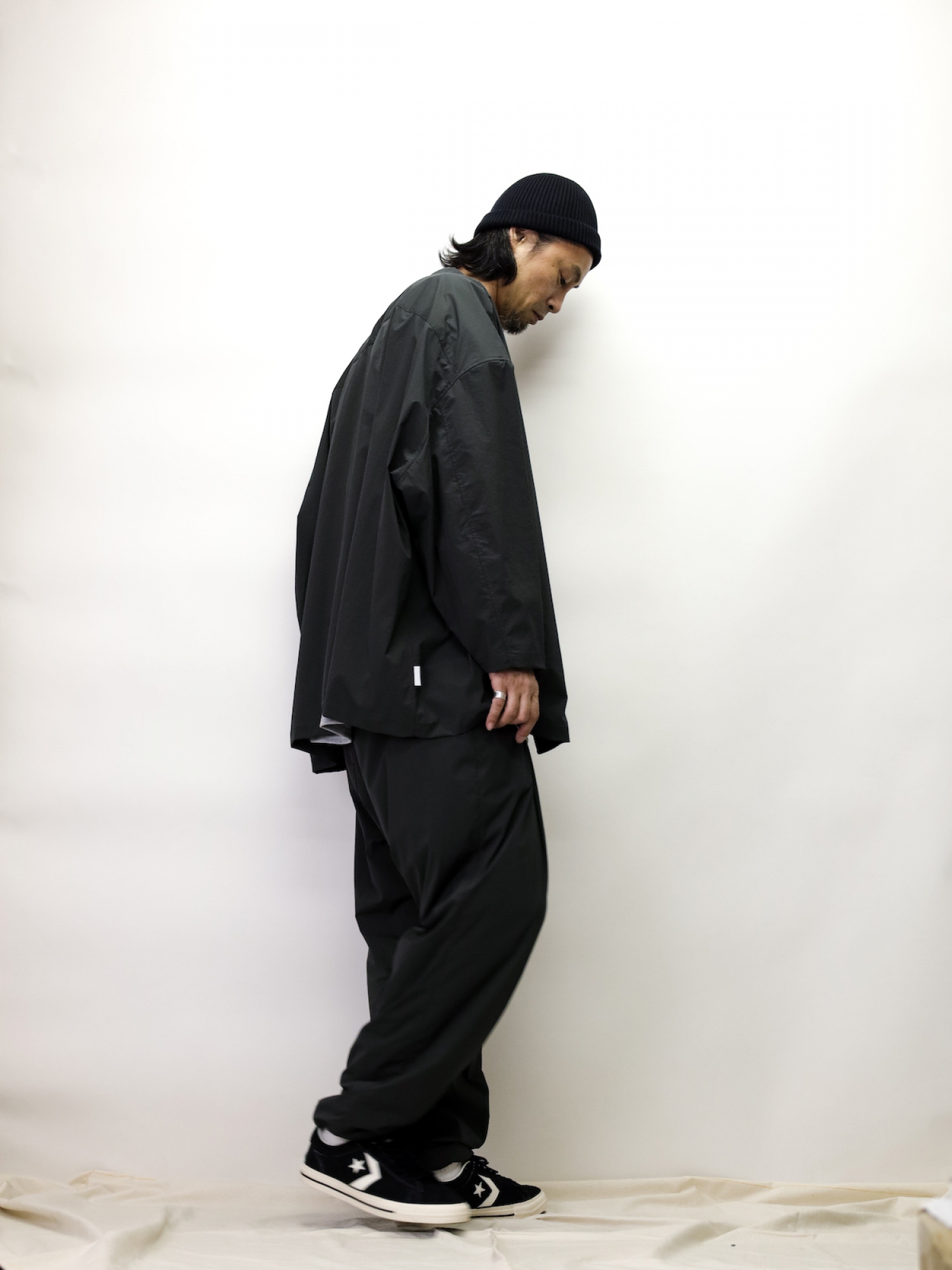 S.F.C　NYLON PULLOVER JACKET　ブラック NYLON PULLOVER JACKET(BLACK) – ANCELLM