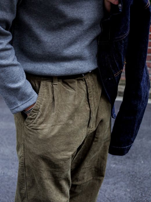 THE UNION CORDUROY BIG PANTS / Olive
