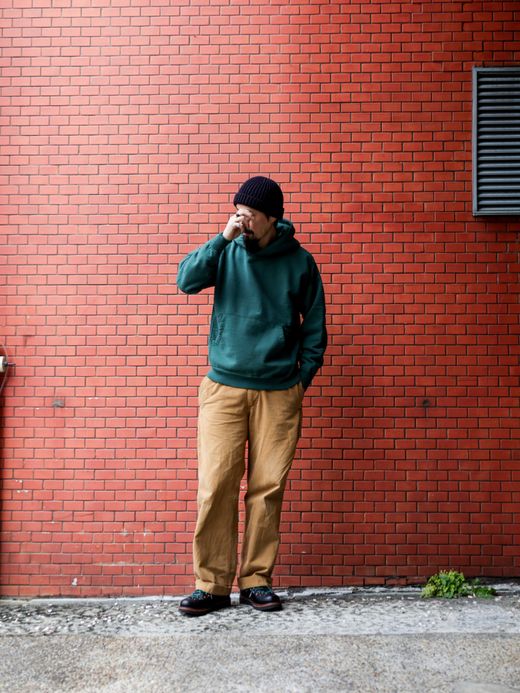 THE UNION RIB HOODIE / Green