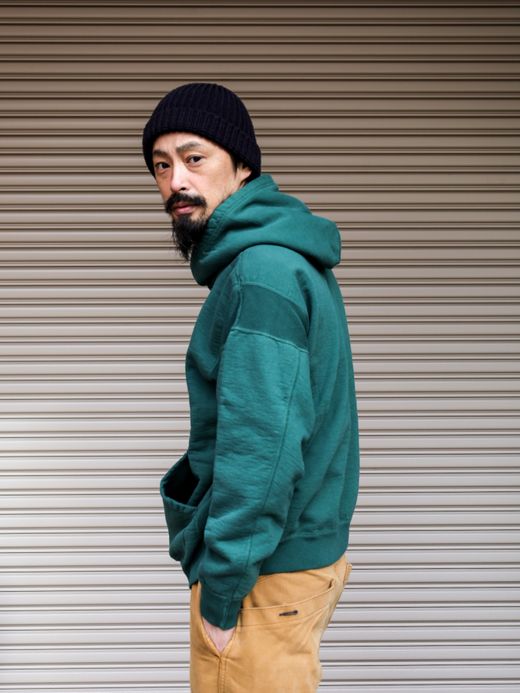 THE UNION RIB HOODIE / Green
