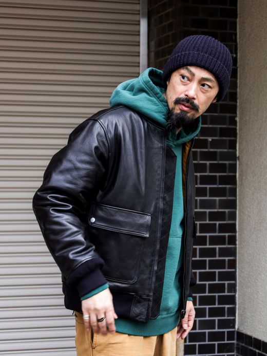 THE UNION RIB HOODIE / Green